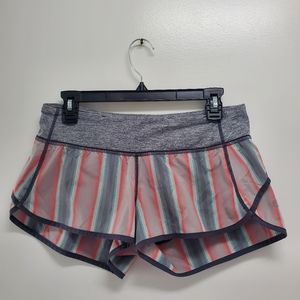 Lululemon Speed Short Alarming Ombre Vertical Strip Coal Size 6